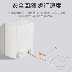 No punching invisible clothesline telescopic automatic wall-mounted indoor hotel stainless steel balcony clothes drying rack manufacturer