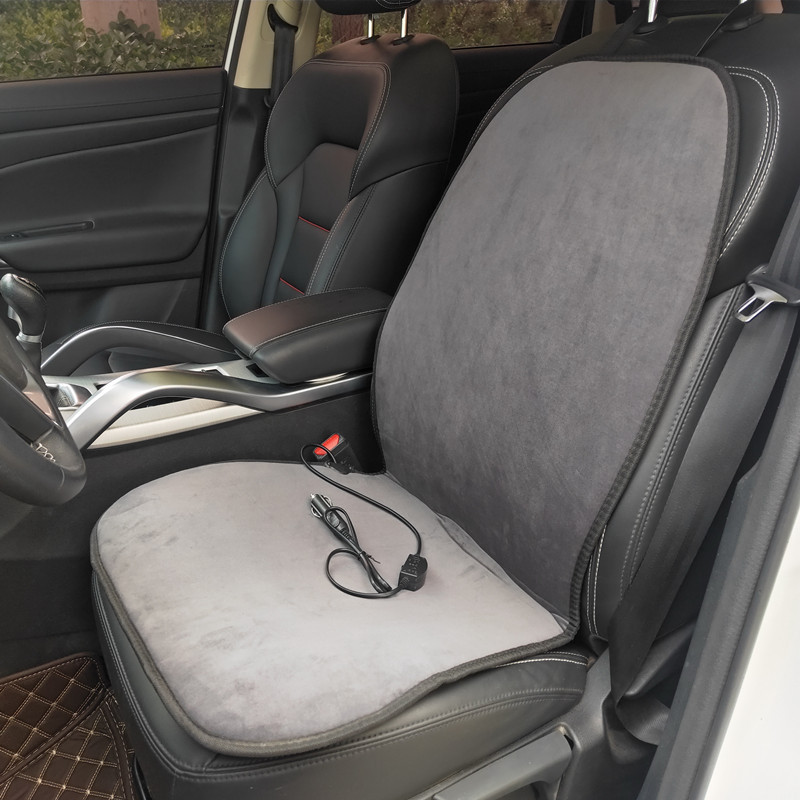 新款絨面加熱坐墊12VI汽車座椅發熱加熱墊