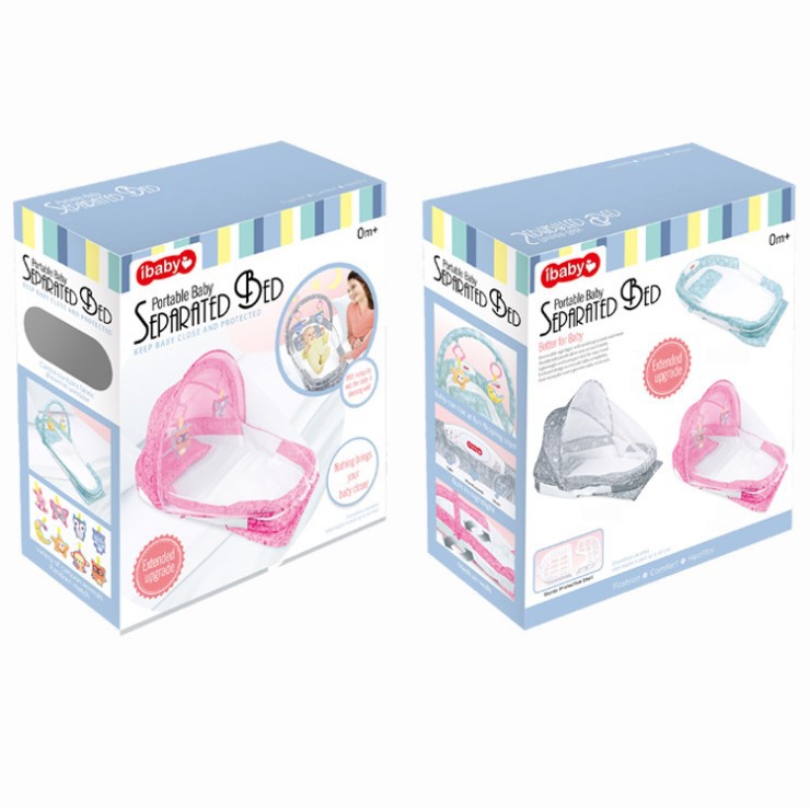 卡通图案婴儿床 全包围带蚊帐婴儿床中床 音乐灯光折叠婴儿床详情图9