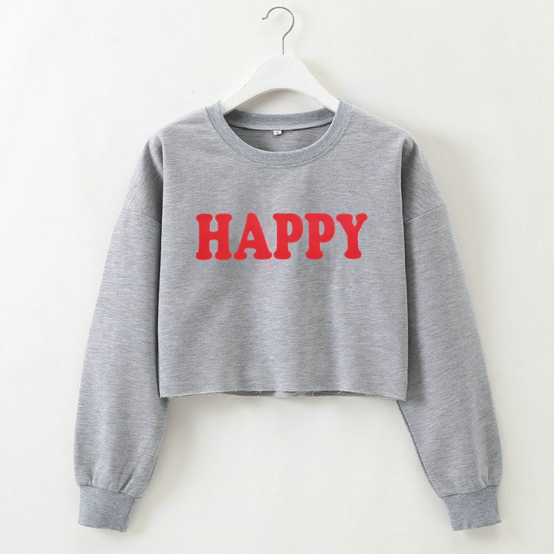 Letter Print Long-Sleeved Sweatshirt NSOSY111484