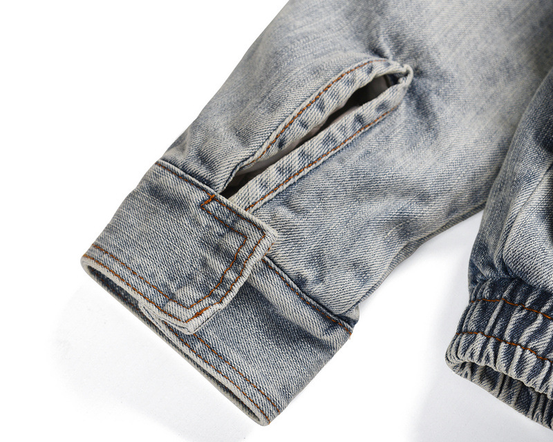 Men's Clothing high street OVER SIZE loose same style retro quilted denim jacket_voghion.com