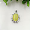 Fashionable pendant, demi-season accessory, sweater, necklace, diamond, cat's eye, Korean style