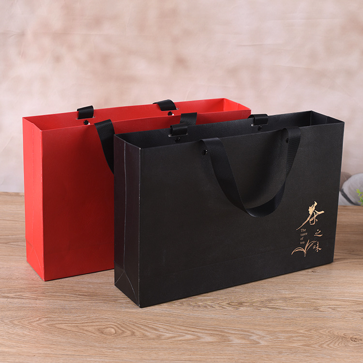 烫金通用服装手提包装袋logo 购物礼品手提纸袋