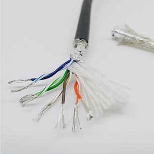 Manufacturer Spot Robot Servo Shielded Drag Chain Cable 6 Pairs 12 Core TRVSP6 * 2 * 26AWG