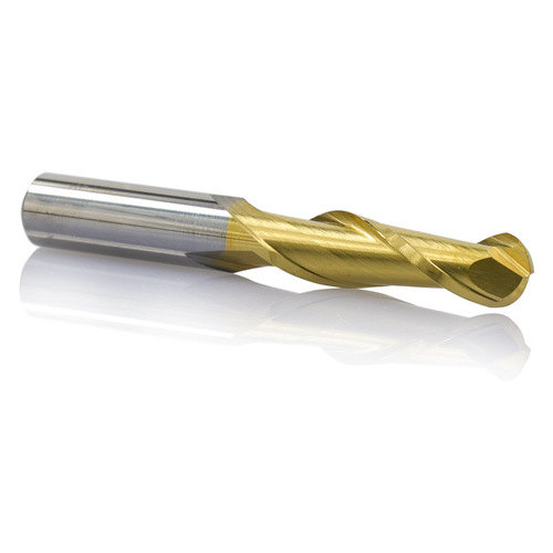 Cross-border new spiral ball end milling cutter titanium-coated 2-slot carbide milling cutter woodworking tool wholesale