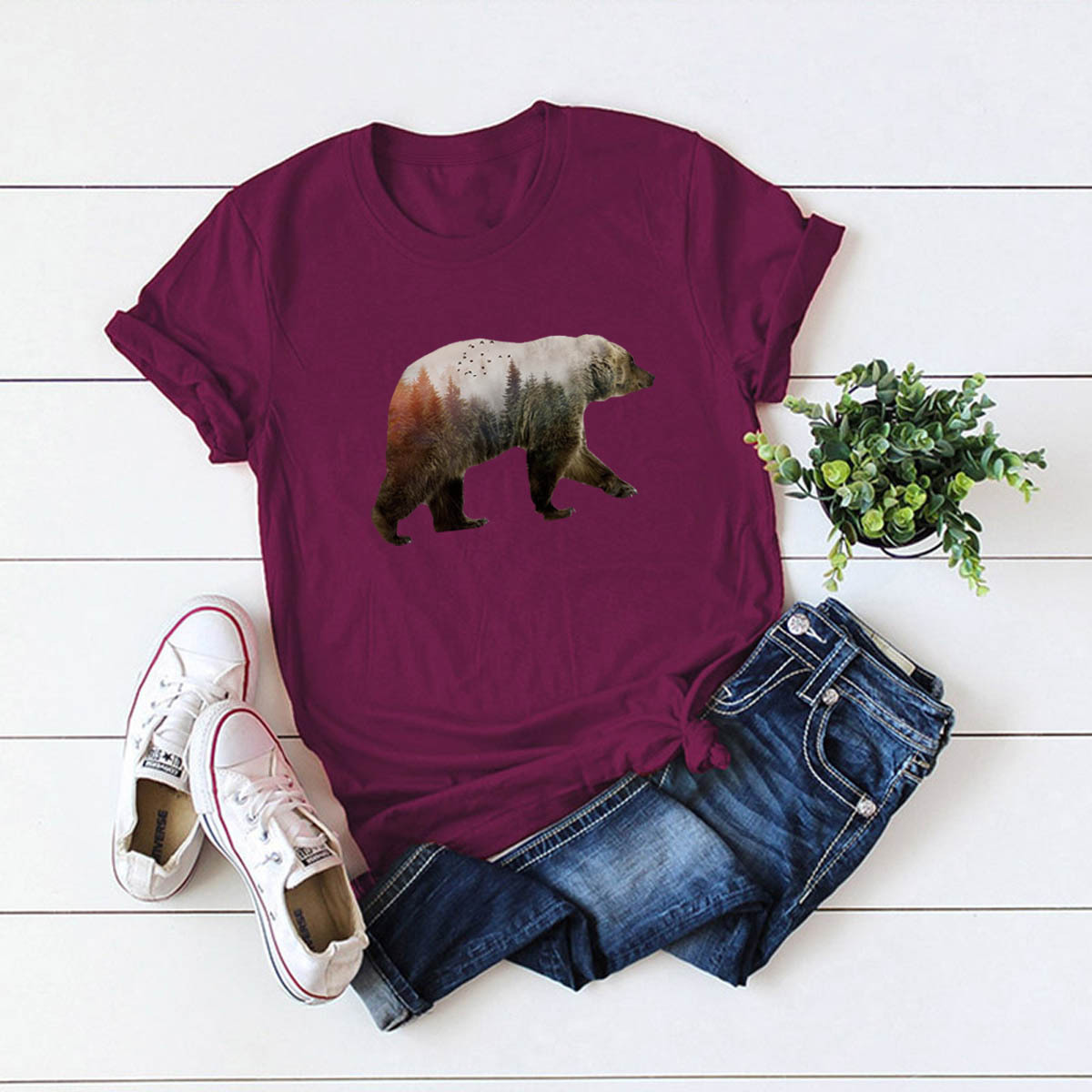 Simple Animal Polar Bear T-shirt display picture 7