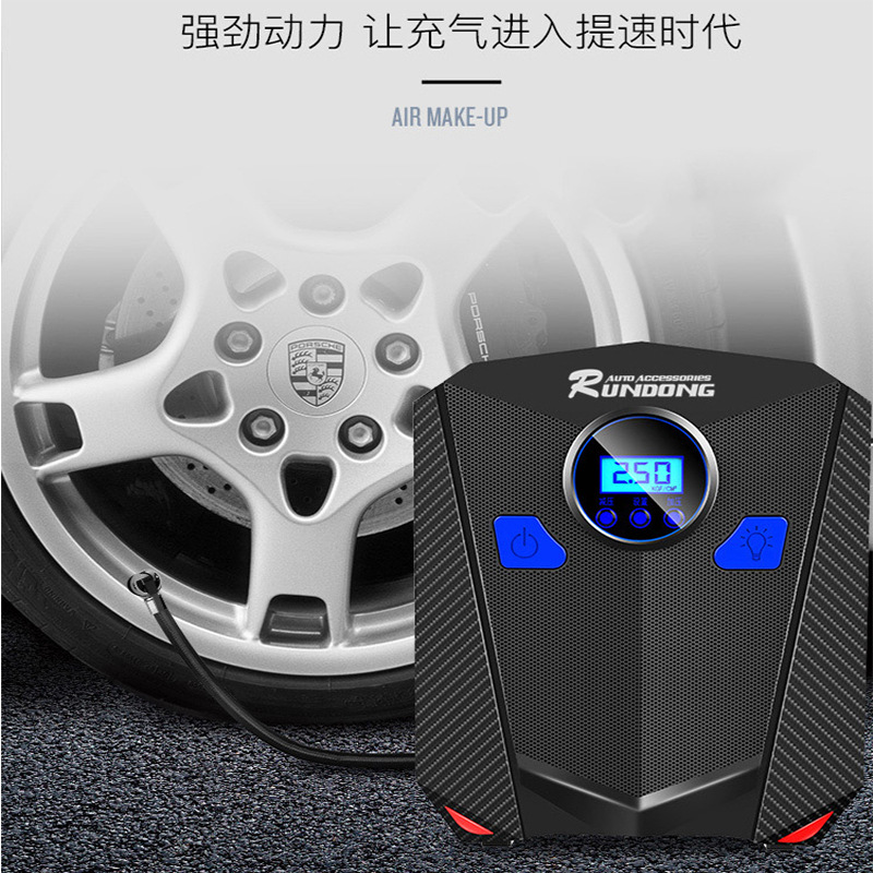 潤東 車載充氣泵汽車打氣泵車用12V電動(dòng)輪胎打氣筒預(yù)設(shè)胎壓R-5501