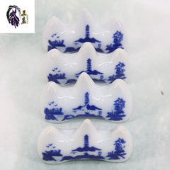 Wholesale ceramic blue and white pen mountain pen pen holder small fork brush holder study four treasures calligraphy and painting supplies