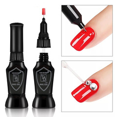 Nail Art Foreign Trade Glue Dotting Drill Glue Pen Needle Hole Light Therapy Nail Drill Encapsulating Drill Glue Double-Ended Dotting Flower Drill Pen Decorative Accessories
