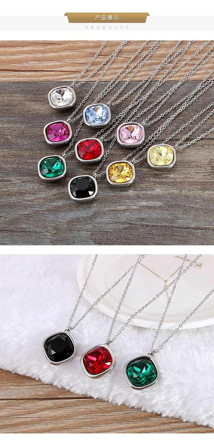 Titanium Steel Chain Material Titanium Steel 18K Gold Plated Fashion Geometric Necklace