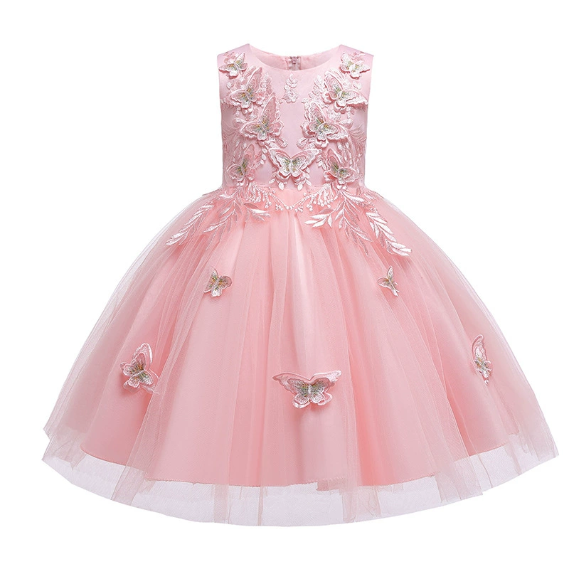 Children's multicoloured evening dress, skirt, wedding dress, small princess costume, European style, for catwalk