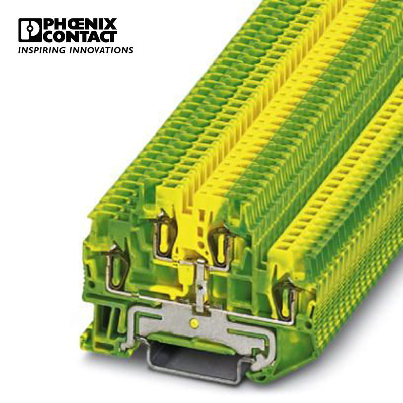 菲尼克斯 双层接地端子弹簧连接黄绿-STTB 1,5-PE-3036013