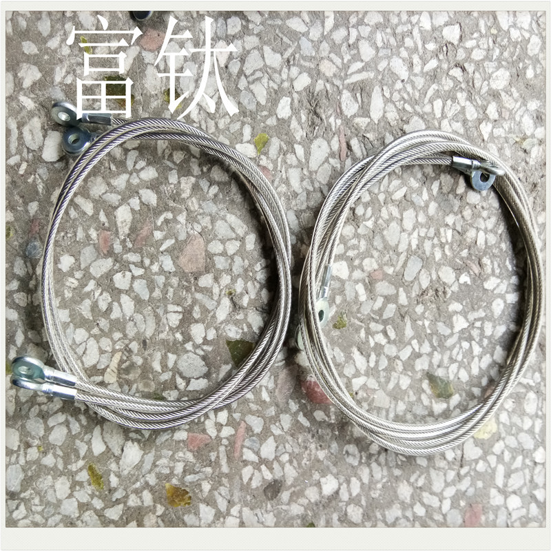 富钛金属 316不锈钢安全绳 7*19-6 扁头包胶绳   弹簧线 长度裁剪