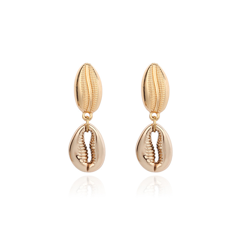 6g Weight Earrings Classification Wedding, Travel Occasion Women'S Gender Gold Color Alloy Conch Shell Bohemian Exquisite Earrings For Women Nihaojewelry 6