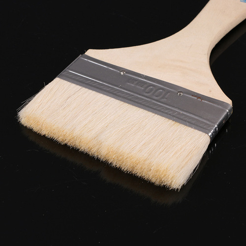 Wholesale sheepskin brush with long handle for building latex paint, home improvement building materials, wooden handle sheepskin paint brush