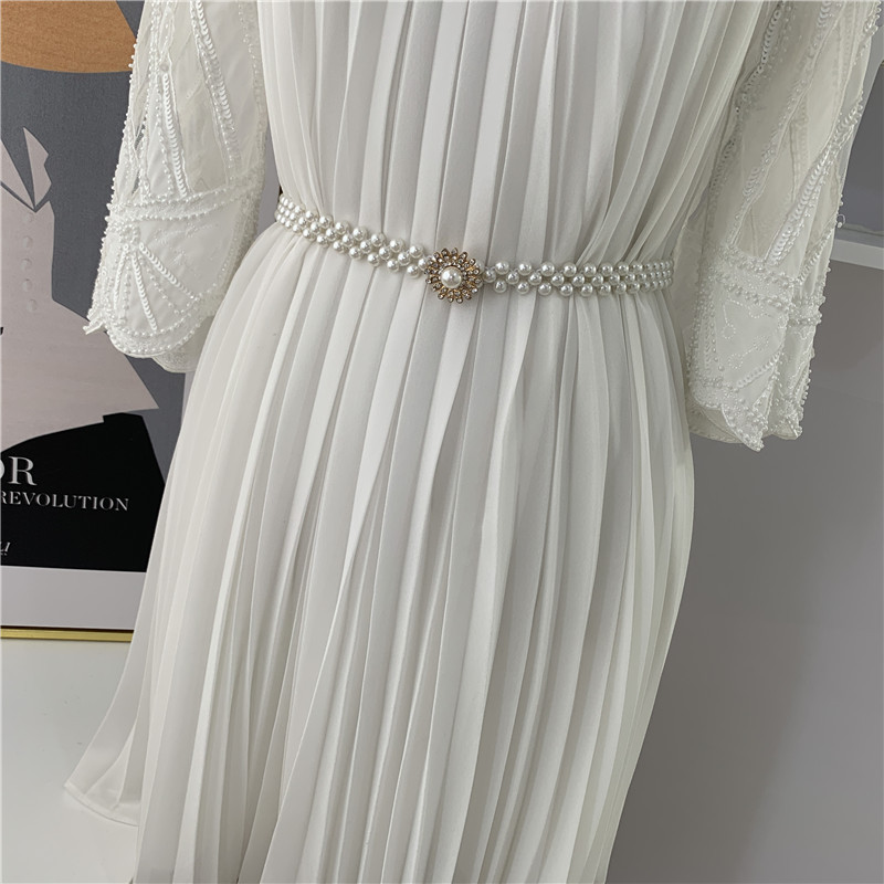 Fashion Simple Pearl Waist Chain Belt display picture 1