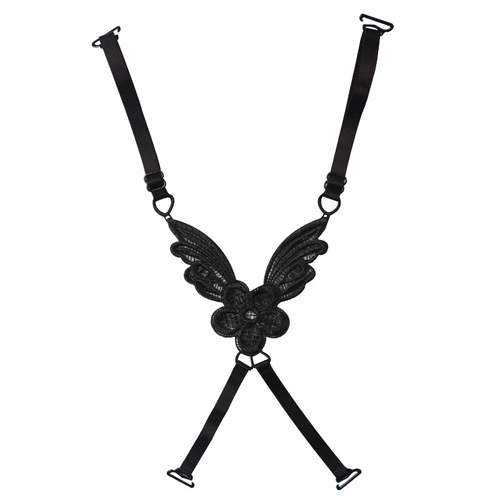 Rose cross butterfly shoulder strap beautiful back lace bra shoulder strap transparent shoulder strap non-slip fashion invisible shoulder strap