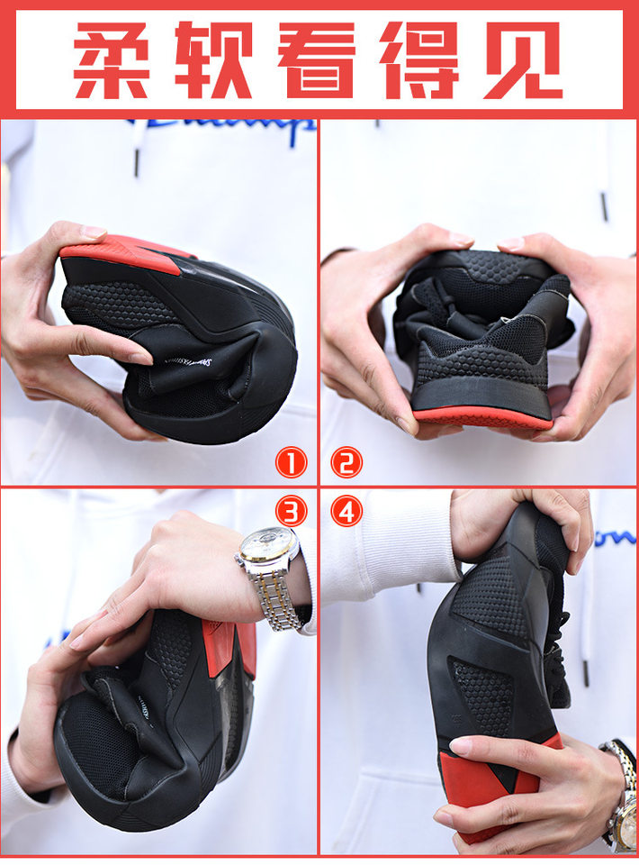 Giày bảo hộ lao động nam cổ thấp mũi thép chống đâm xuyên, chống va đập, nhẹ thoáng khí — Đen; 35, Đen; 36, Đen; 37, Đen; 38 chi tiết 13