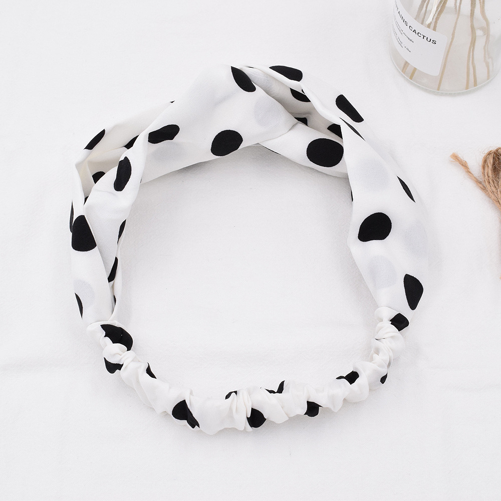 Korean Simple Polka Dot  Bohemian Polka Dot Headband Wholesale display picture 8