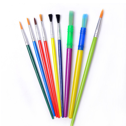 Kindergarten children's painting supplies brushes sponge brushes art drawing watercolor gouache handmade pen set