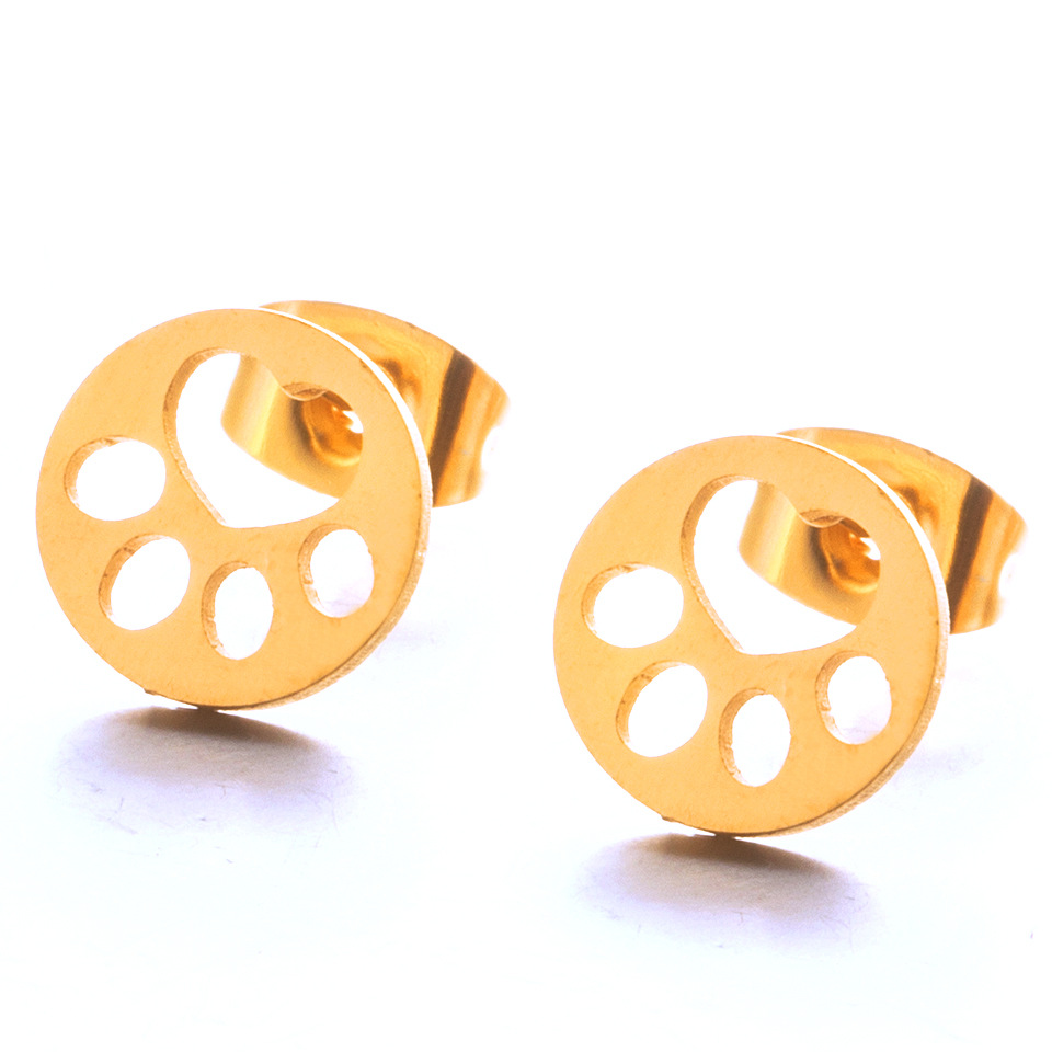 Boucles D&#39;oreilles Griffes De Chat Creuses Et Brillantes Simples En Gros display picture 3