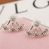 Earrings, silver accessory, Korean style