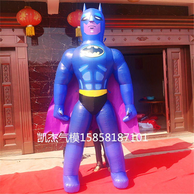 定制充气仿真蝙蝠侠气模 电影人物卡通气模广告 蜘蛛侠气模