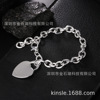 Specials wholesale silver jewelry fashion exquisite center brand thick bracelet foreign trade selling European and American popular exquisite jewelry