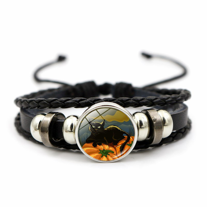 Nuovi accessori Halloween Time Jewel Braccialetto di perline Europa e Stati Uniti Braccialetto intrecciato a mano Gioielli_voghion.com