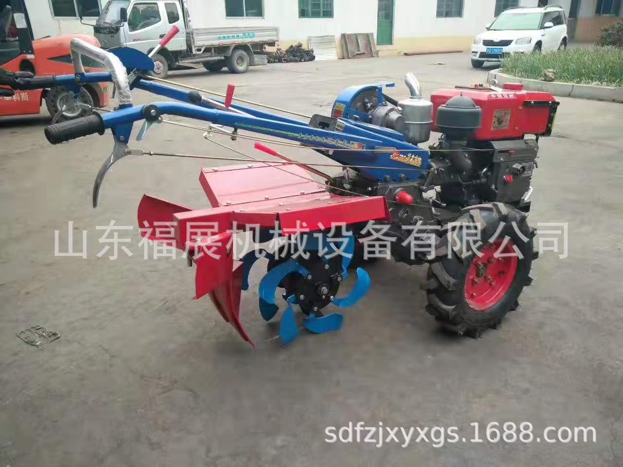 电启动手扶拖拉机 农田旋耕机 小型拖拉机 多功能柴油松土机
