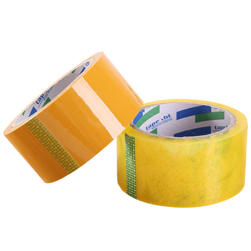 Factory wholesale transparent packing tape sealing tape express tape yellow 50 meters