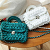 Hand woven bag cloth strip bag straddle portable bag