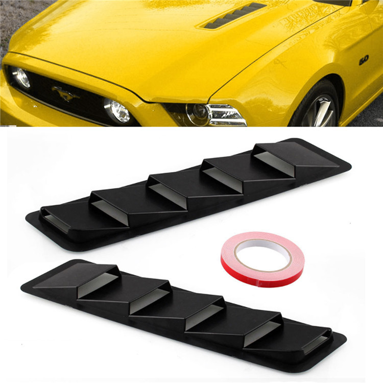 一对适用于福特野马改装机盖进气面板车窗风口通风百叶窗出风口