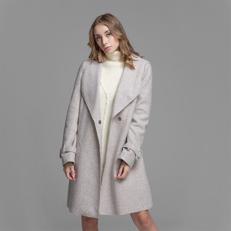 Manteau de laine femme THREELINES - Ref 3417012 Image 1