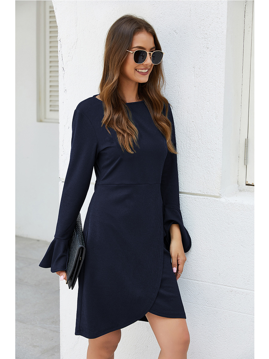  autumn and winter sweater sexy solid color dress wholesale NSAL2063