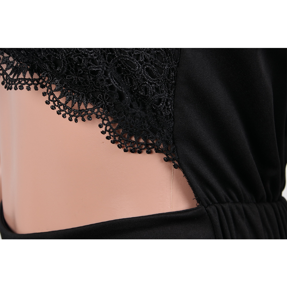 Boutique Sexy Solid Color Lace Jumpsuit