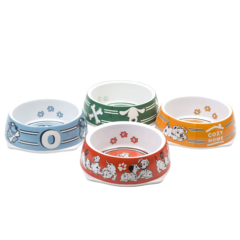 ПЭТ меламина посуда меламина любимчика собака чаша круглая Чаша Кошка Чаша воды случайный цвет