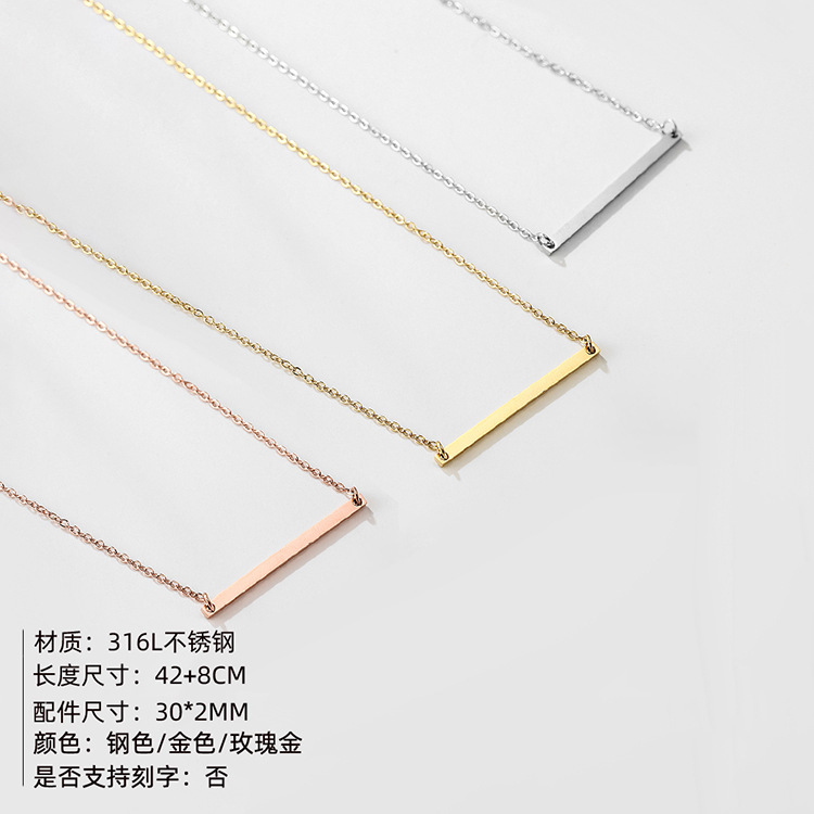 Jewelry Popular Elements Summer Double Stainless Steel Necklace Simple Clavicle Chain Distribution Wholesale Nihaojewelry display picture 2