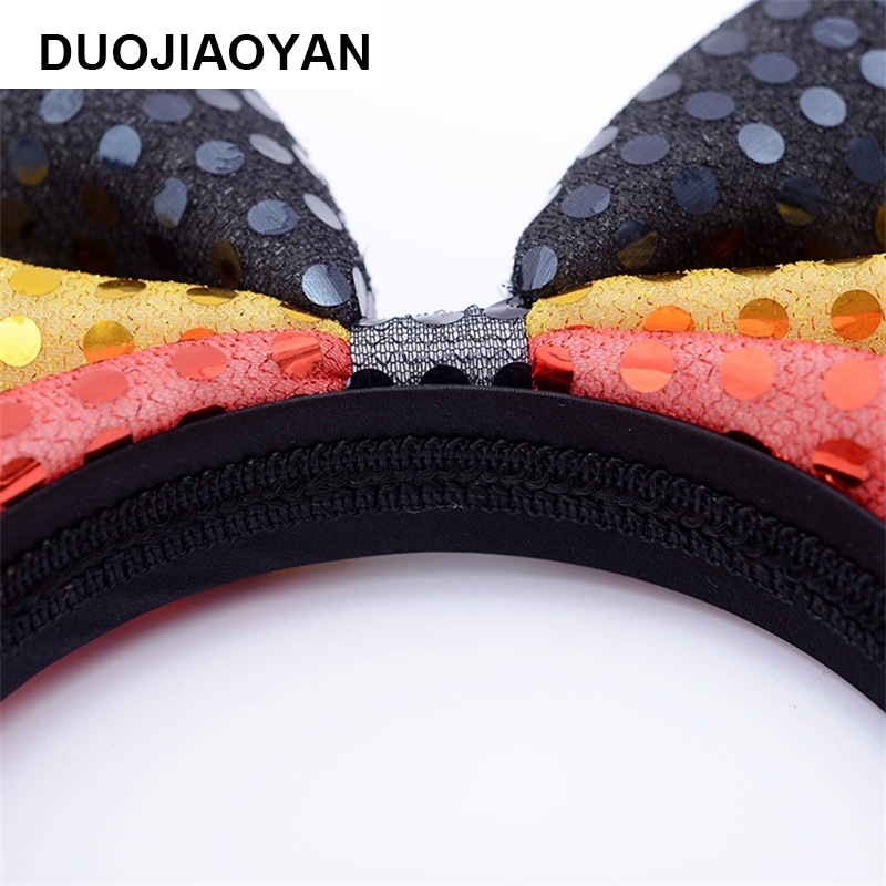 New Large Bow Sequined Fabric Flag Headband Wholesale display picture 8