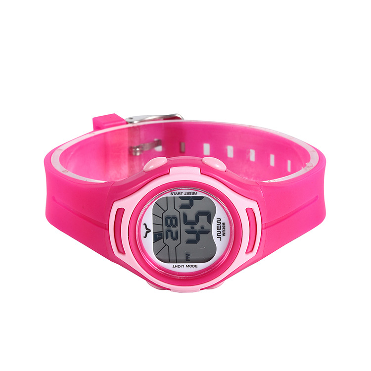 jnew九牛厂家直销多功能七彩灯儿童电子表亚马逊女童防水运动手表
