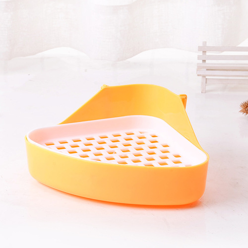 Manufacturer wholesale pet rabbit toilet cleaning supplies small rabbit toilet with bottom net design
