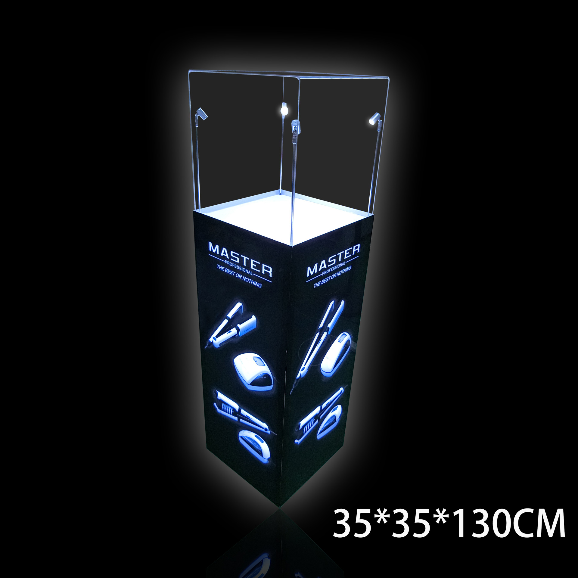 亚克力发光展示柜 样品陈列柜 LED展柜 灯箱LOGO 带4个灯