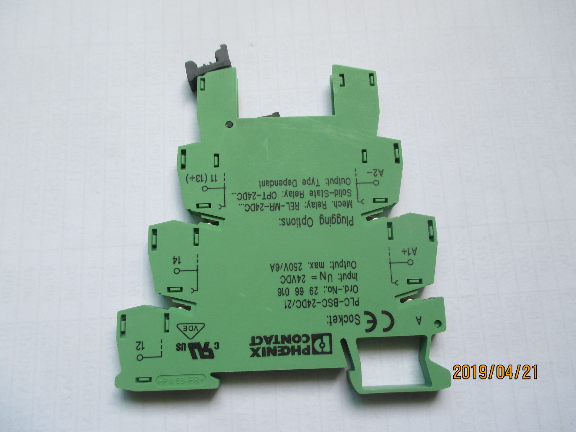 全新原装正品菲尼克斯继电器底座PLC-BSC-24DC/21