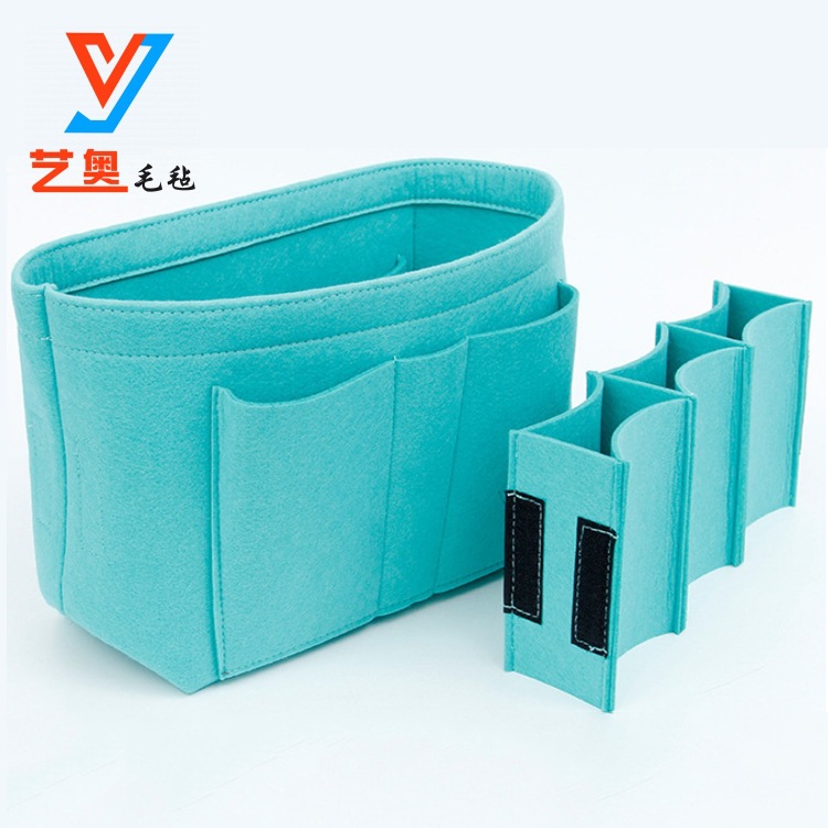 毛毡化妆包跨境创意懒人包中包多功能旅行妈咪包女收纳袋定制logo