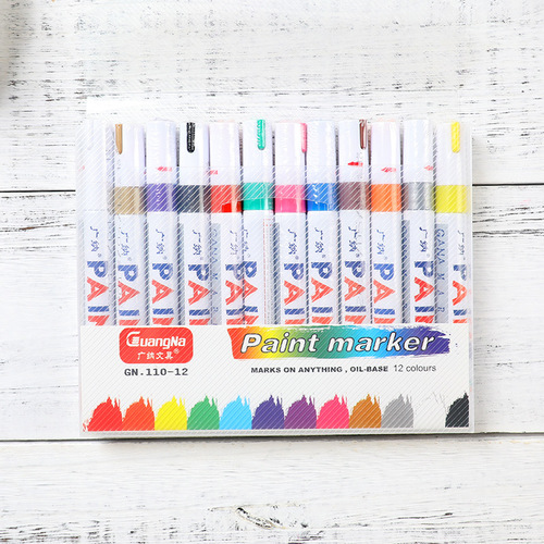 Guangna paint pen SP110 photo album graffiti sign in title pen wedding pen oily white mark touch up pen
