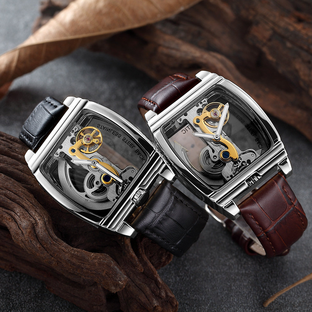 Shenhua Automatic Mechanical Watch For Men Hollow-out Design_voghion.com