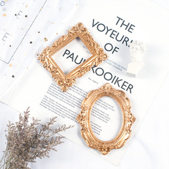 ins retro mini golden small photo frame photo photography props Nordic jewelry background scenery props decoration
