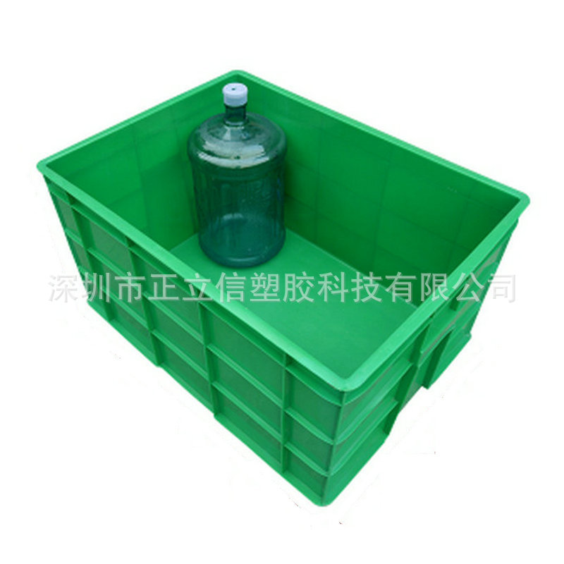 长方形绿色塑料水箱 可养鱼养虾筐 养殖储水箱 23#大号周转箱