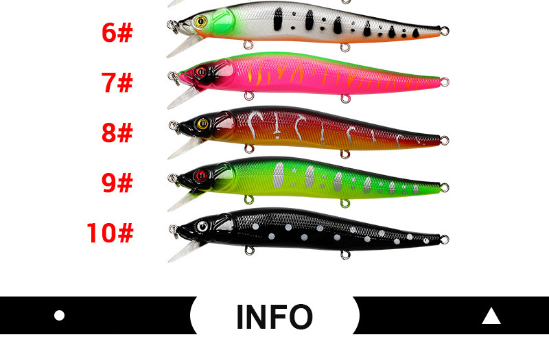 Sinking Minnow Fishing Lures 115mm14g Hard Plastic Baits Fresh Water Bass Swimbait Tackle Gear