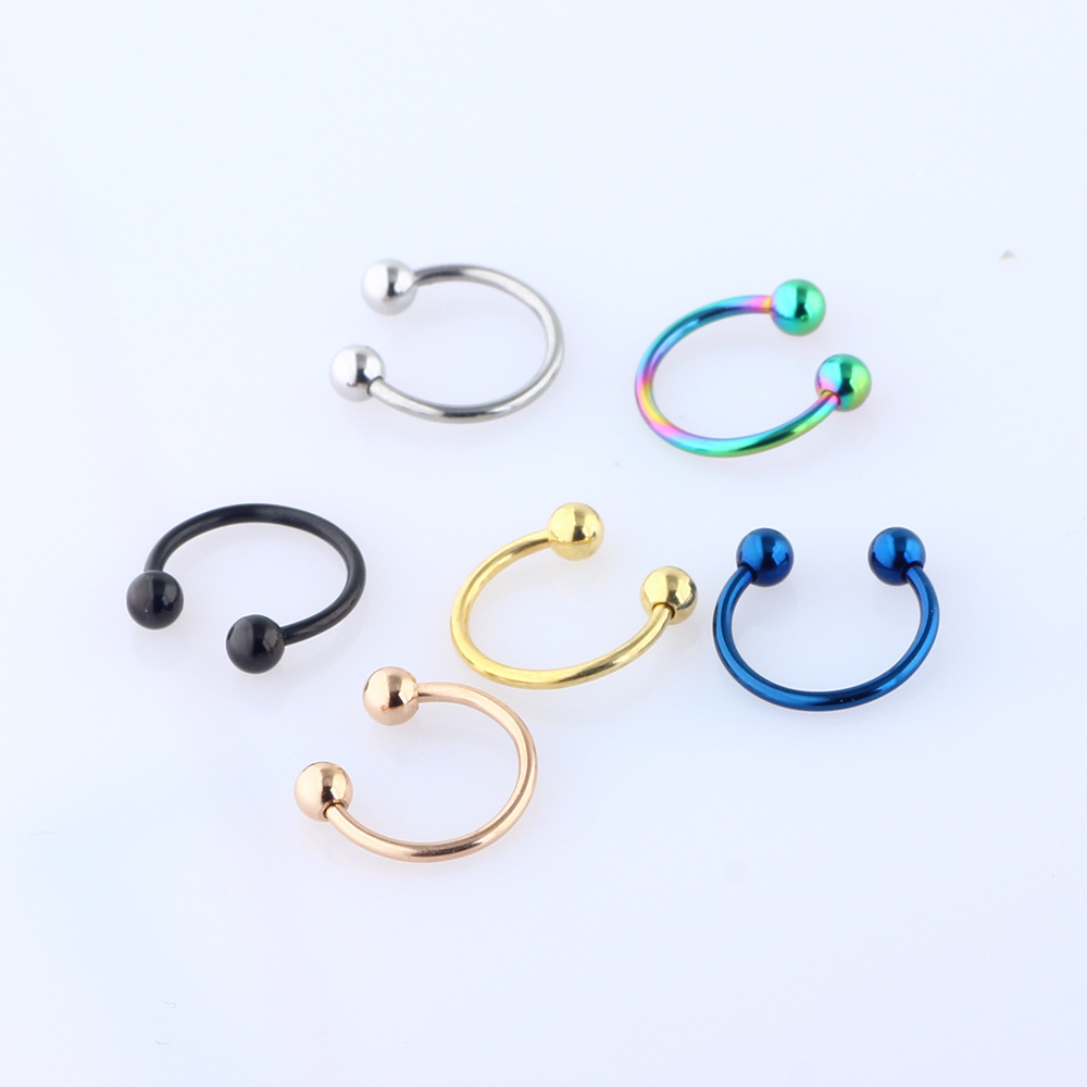 Pointed titanium steel lip stud product view